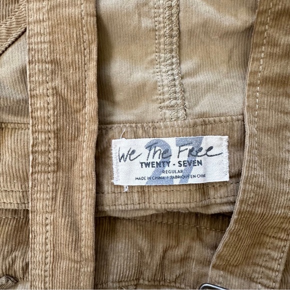 Free People Mustard Corduroy Straight Overalls (Size 27) - Picture 5 of 5